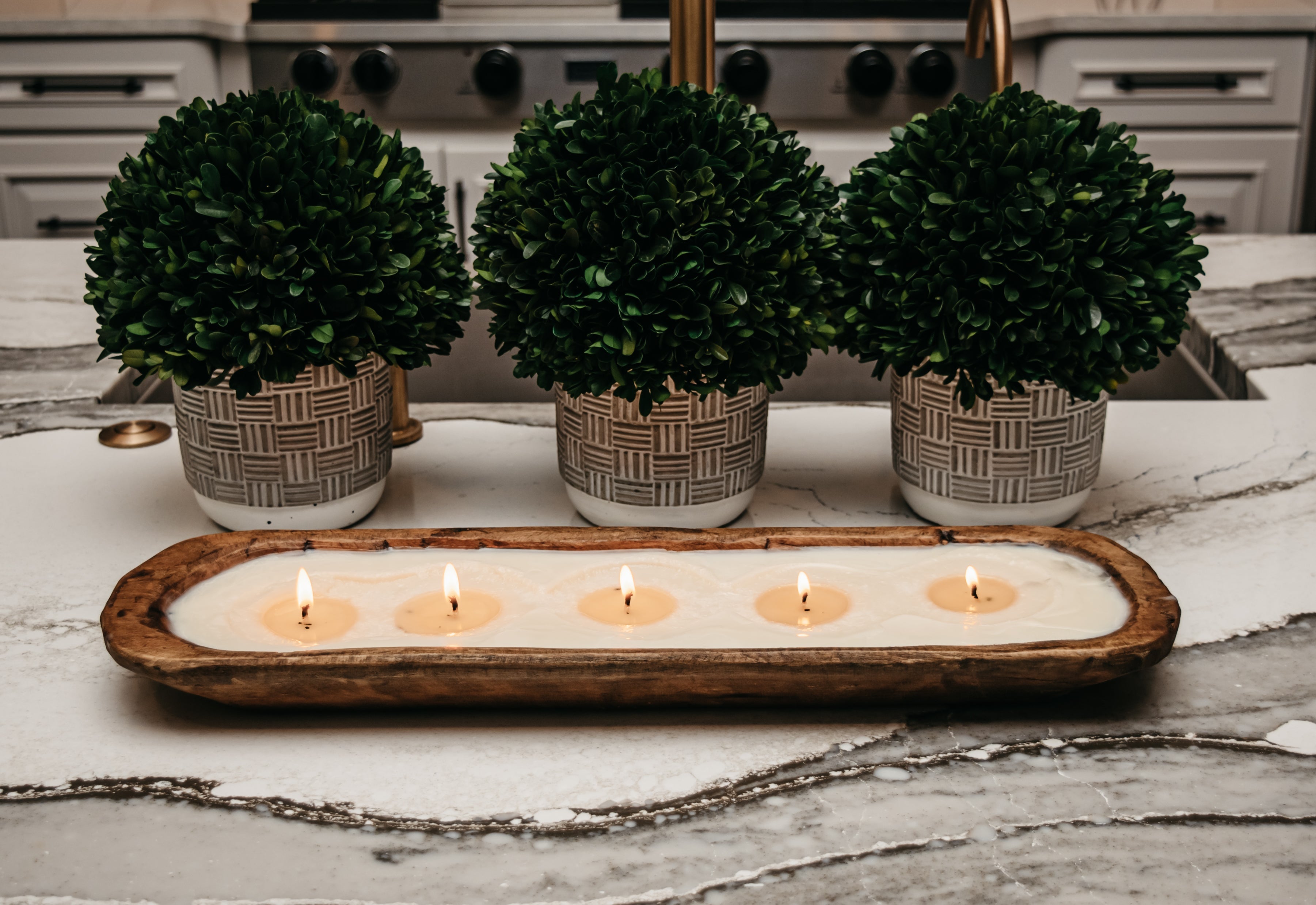 5-Wick Dough Bowl Soy Candle - Pomme Cider