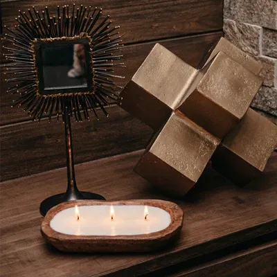 3-Wick Dough Bowl Soy Candle - Woodland Chateau