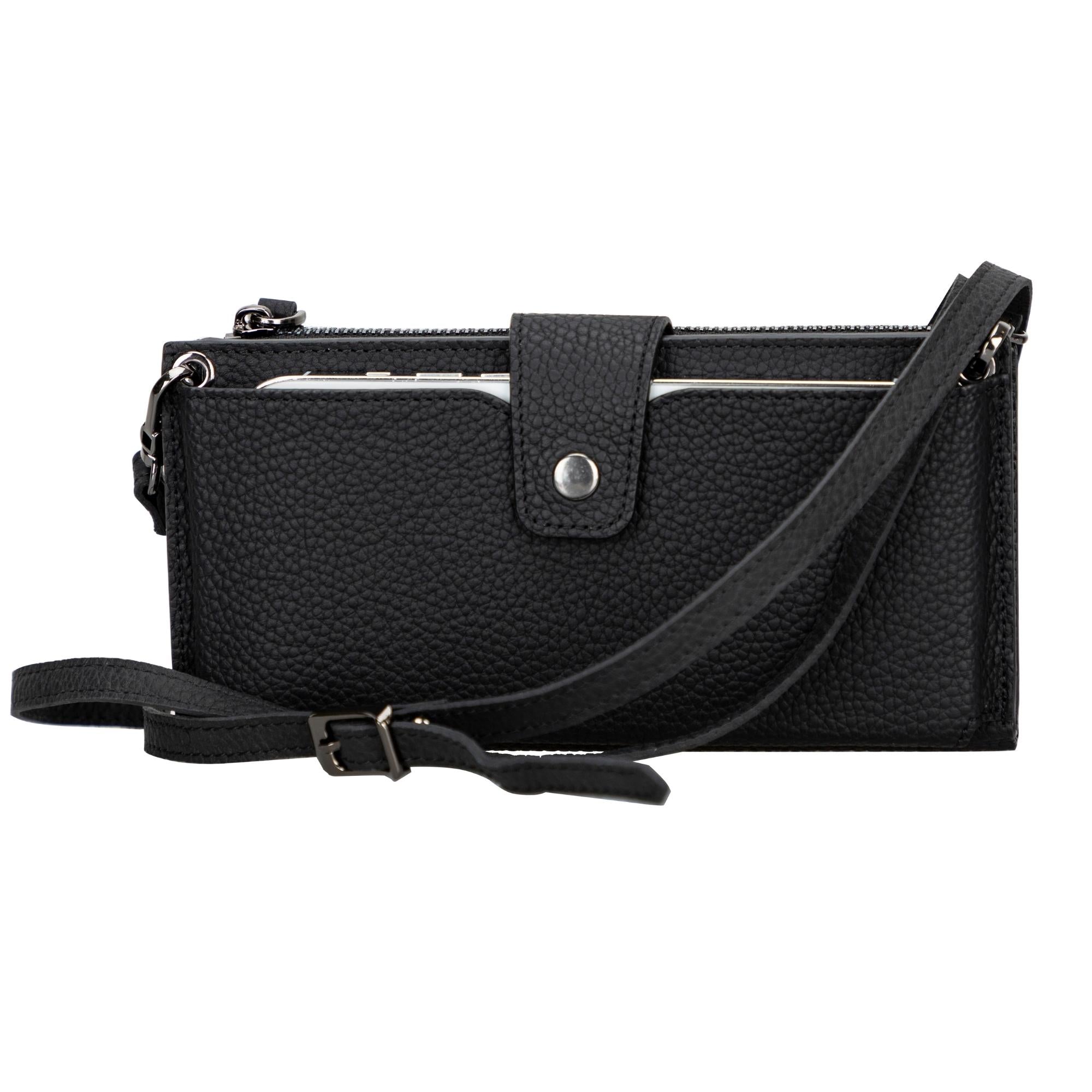 Kaycee Leather Women's Cell Phone Wallet with Strap